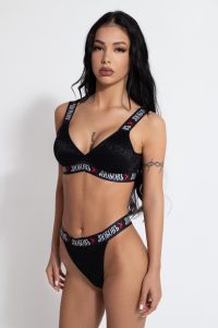 LACE X BLACK SET — Комплект Бюстие + Прашки “LACIA B”